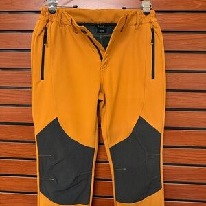 Men's Cargo Pants in Mustard and Black
